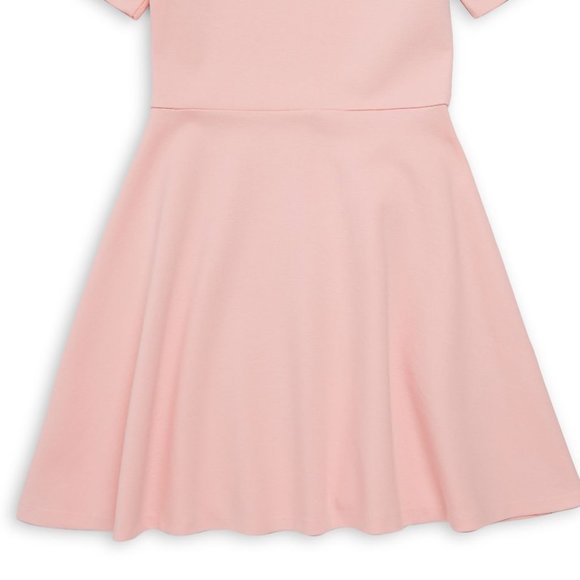 DESIGN LAB Girl's 7/8 Scalloped Fit-&-Flare Dress - Picture 2 of 3